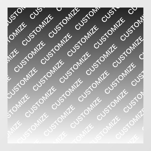Vinilos Para Cristales Gray (changeable color) Ombre & Text Pattern (Hoja)