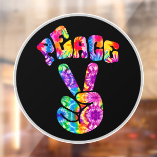 Vinilos Para Cristales Groovy Retro Peace Hand