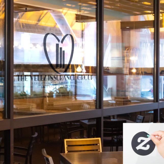 Vinilos Para Cristales Grupo de Seguros de Vélez (ventana del restaurante)