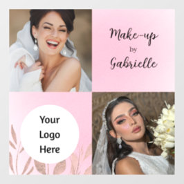 Vinilos Para Cristales Guión de foto botánico moderno suave rosa boho