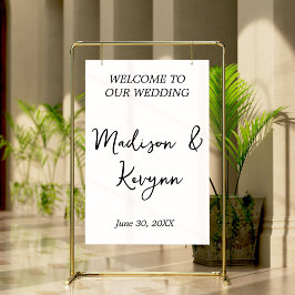 Vinilos Para Cristales Guión de Rótulo Decal de bienvenida de Boda modern