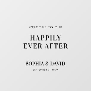 Vinilos Para Cristales Guión de Rótulo Decal de bienvenida de Boda modern