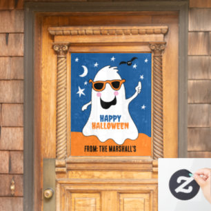 Vinilos Para Cristales Gus the Ghost Halloween niños adorables