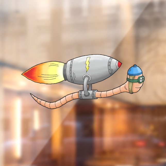 Vinilos Para Cristales Gusano de cohete (Hoja 2)