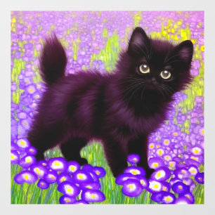 Vinilos Para Cristales Gustav Klimt Black Kitten