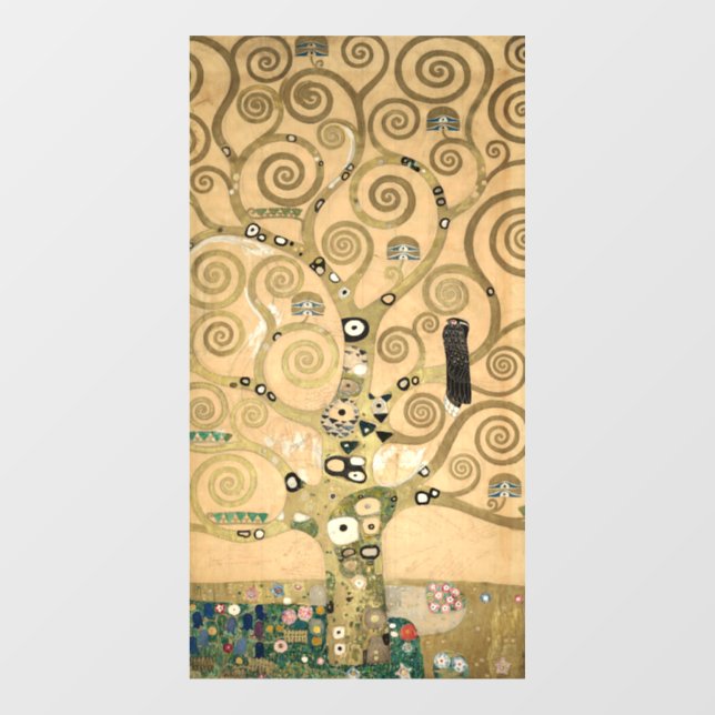 Vinilos Para Cristales Gustav Klimt - El árbol de la vida, la frisa de es (Hoja)