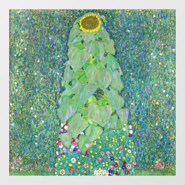 Vinilos Para Cristales Gustav Klimt - El Girasol (Hoja)