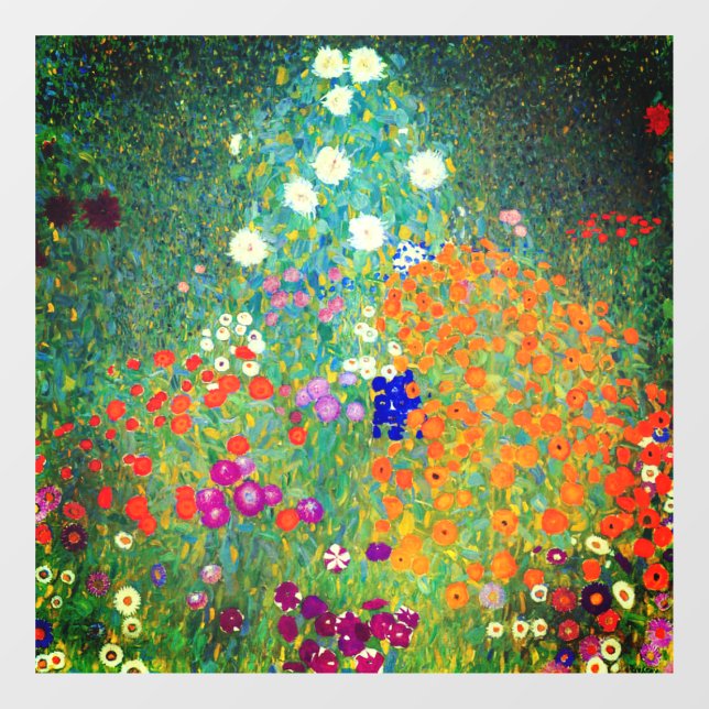 Vinilos Para Cristales Gustav Klimt Flower Garden (Hoja)