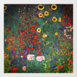 Vinilos Para Cristales Gustav Klimt Flower Garden<br><div class="desc">Reloj de ventanas con pintura en el jardín de la granja de Gustav Klimt con girasoles (1907). Un bonito jardín de girasoles y exquisitos flores azules,  rojas,  violetas,  rosas y blancas. Un gran regalo para los amantes del arte Art Nouveau y austriaco.</div>