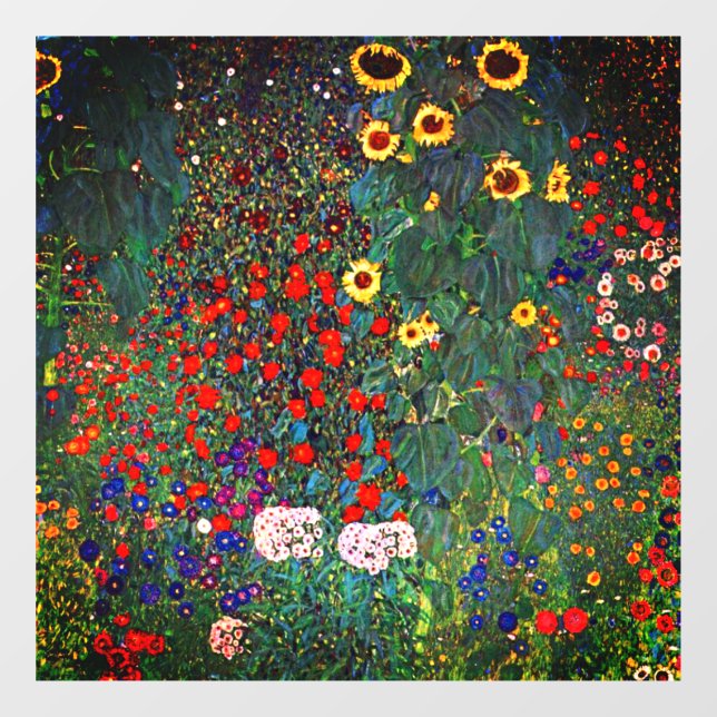 Vinilos Para Cristales Gustav Klimt Flower Garden (Hoja)