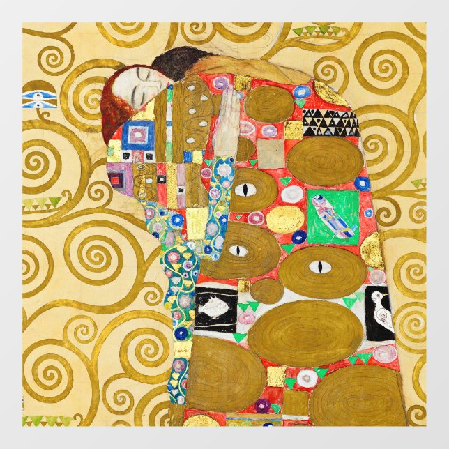 Vinilos Para Cristales Gustav Klimt Fulfillment Nouveau Couple (Hoja)