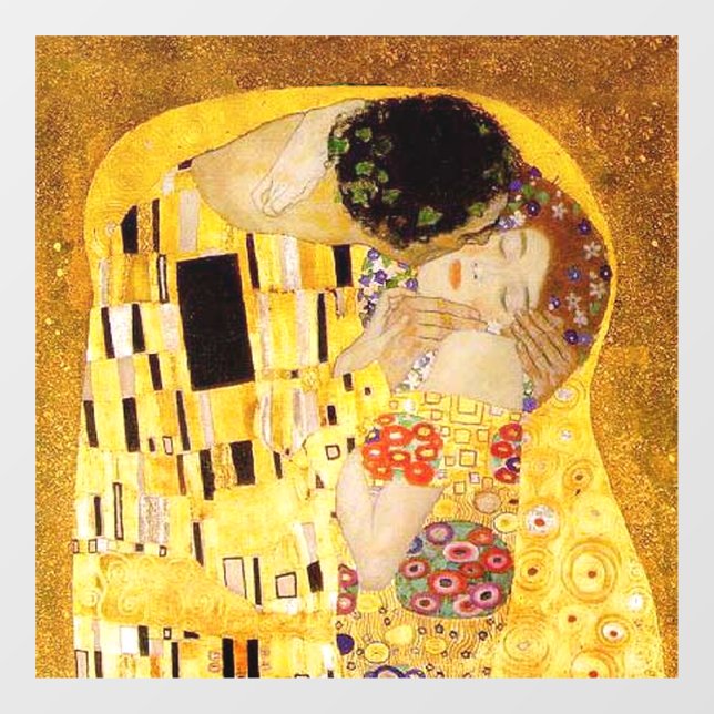 Vinilos Para Cristales Gustav Klimt La Pintura Clásica Del Beso (Hoja)