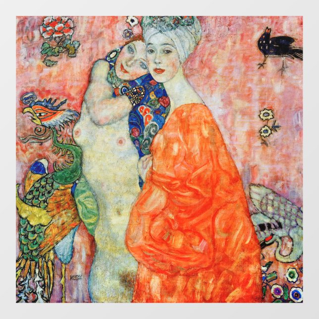 Vinilos Para Cristales Gustav Klimt - Mujeres amigas (Hoja)