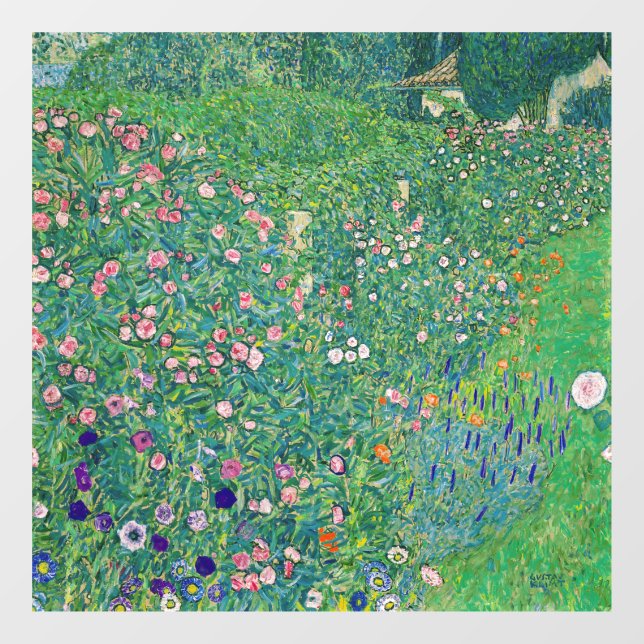 Vinilos Para Cristales Gustav Klimt - Paisaje de los jardines italianos (Hoja)