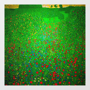 Vinilos Para Cristales Gustav Klimt Poppy Field
