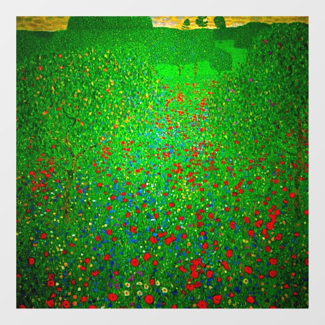 Vinilos Para Cristales Gustav Klimt Poppy Field (Hoja)