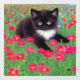 Vinilos Para Cristales Gustav Klimt Tuxedo Cat
