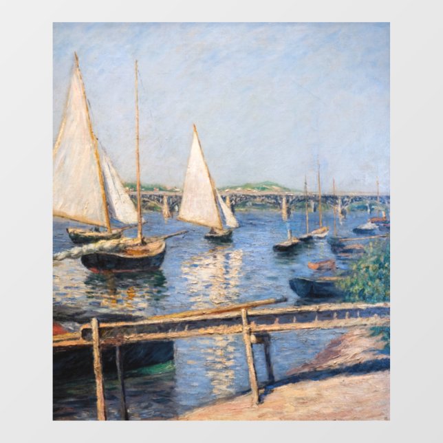 Vinilos Para Cristales Gustave Caillebotte - Barcos de vela en Argenteuil (Hoja)
