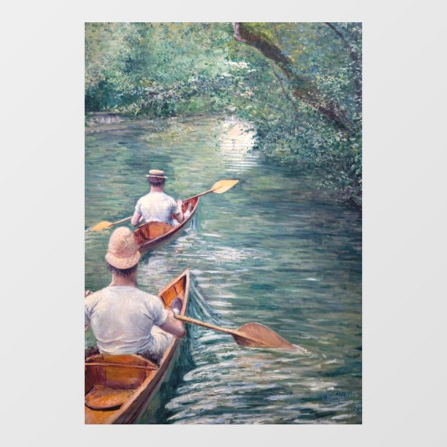 Vinilos Para Cristales Gustave Caillebotte - Canoes on the Yerres (Hoja)