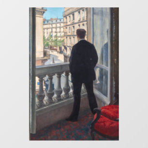 Vinilos Para Cristales Gustave Caillebotte - Hombre en la ventana
