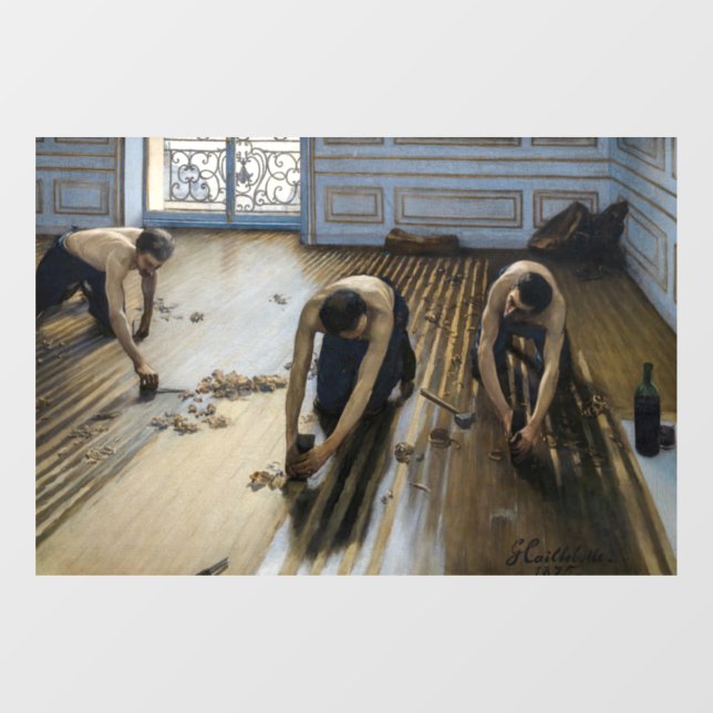 Vinilos Para Cristales Gustave Caillebotte - Los rascacielos del piso (Hoja)