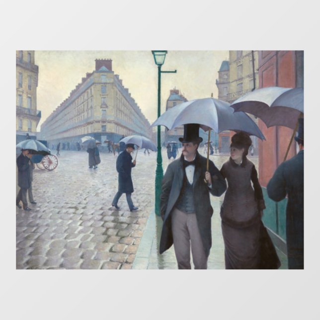 Vinilos Para Cristales Gustave Caillebotte - Paris Street; Rainy Day (Hoja)