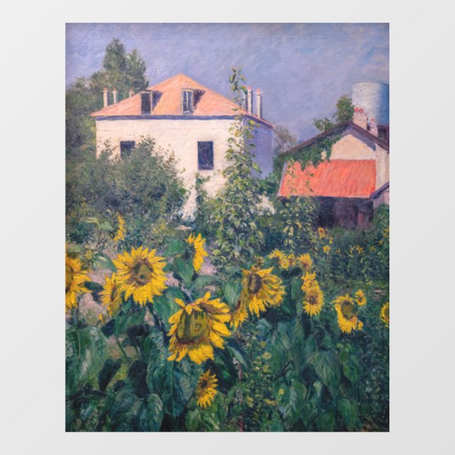 Vinilos Para Cristales Gustave Caillebotte - Sunflowers, Garden (Hoja)