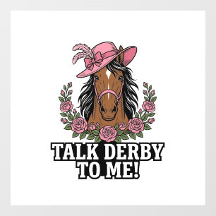 Vinilos Para Cristales Háblame del Derby Diseño de Derby de Rosa de Cabal