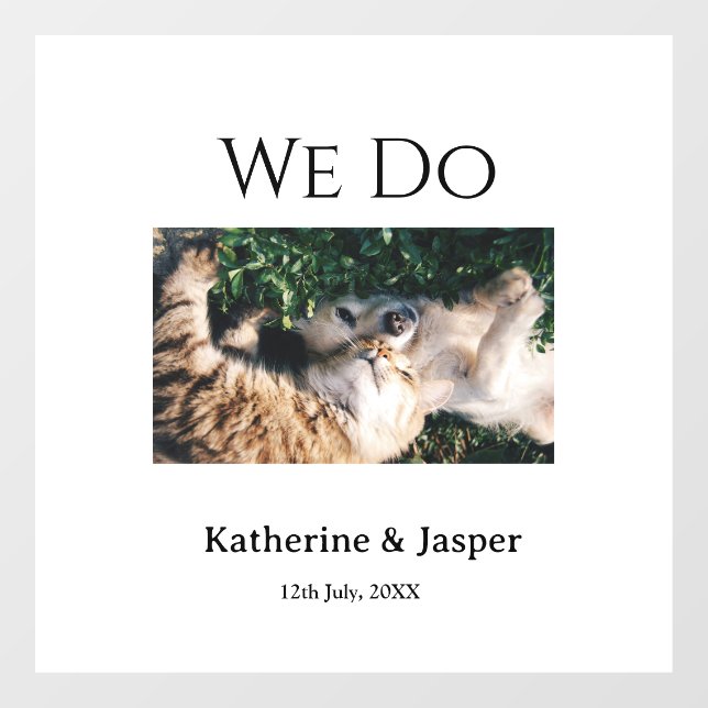 Vinilos Para Cristales Hacemos boda compromiso mascota nombre foto fecha  (Hoja)