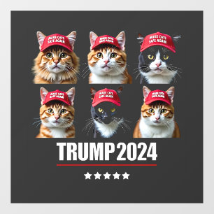 Vinilos Para Cristales Hacer que los gatos vuelvan a estar seguros Maga l