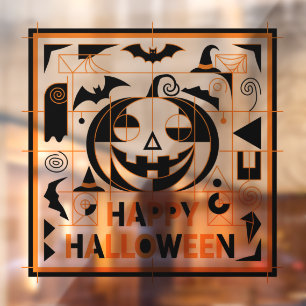 Vinilos Para Cristales Halloween Bauhaus Pumpkin