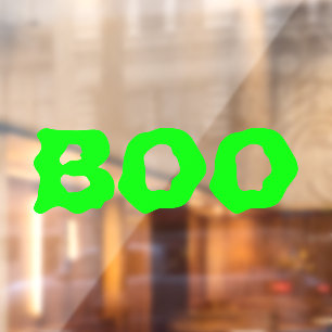 Vinilos Para Cristales Halloween Boo neon verde slime decoración graciosa