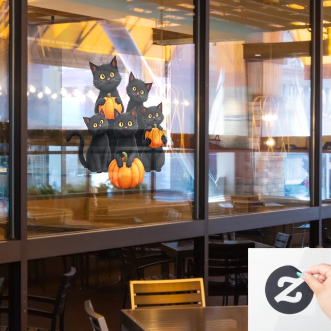 Vinilos Para Cristales Halloween Cats Window Cling (ventana del restaurante)