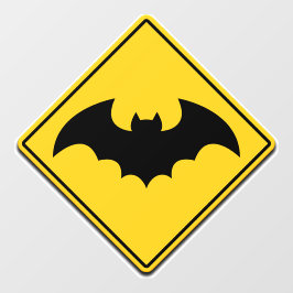 Vinilos Para Cristales Halloween con advertencia de murciélago de vampiro