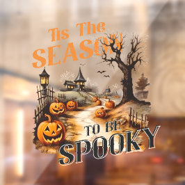 Vinilos Para Cristales Halloween de estilo vintage de mediados del siglo