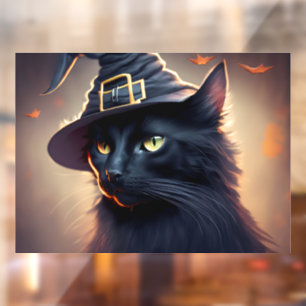 Vinilos Para Cristales Halloween del gato negro
