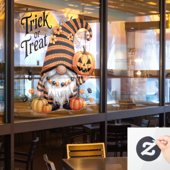 Vinilos Para Cristales Halloween Gnome Window Cling (ventana del restaurante)