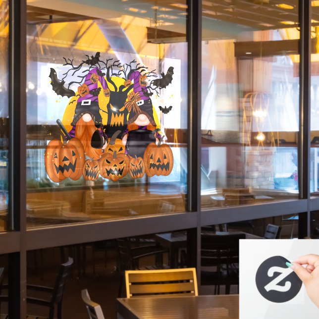 Vinilos Para Cristales Halloween Gnomes Window Cling (ventana del restaurante)