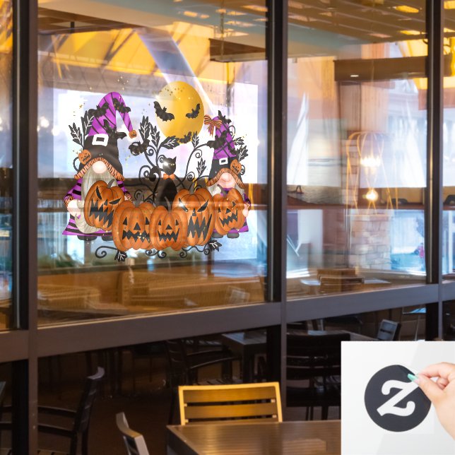 Vinilos Para Cristales Halloween Gnomes Window Cling (ventana del restaurante)