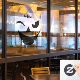 Vinilos Para Cristales Halloween graciosa cara de calabaza Ventana Lluvia