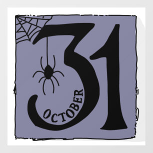 Vinilos Para Cristales Halloween Guay Spooky Whimsical TypographyPurple