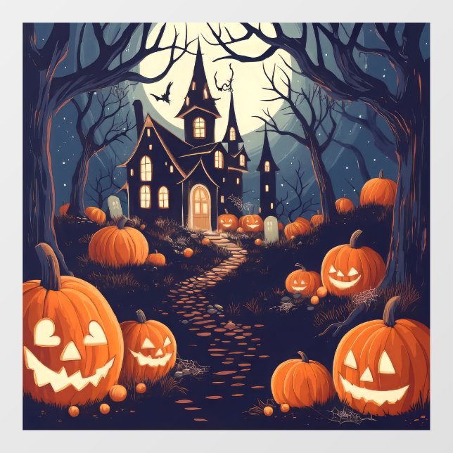Vinilos Para Cristales Halloween Hauned Window Cling (Hoja)