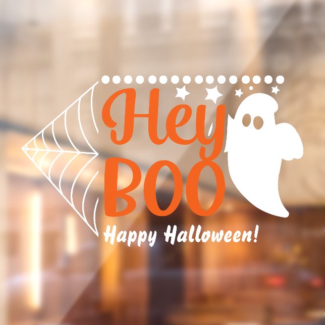 Vinilos Para Cristales Halloween Hey Boo Ghost (Hoja 2)