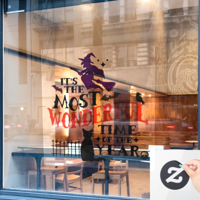 Vinilos Para Cristales Halloween La Hora Más Maravillosa Del Año (Ventana de cafetería)