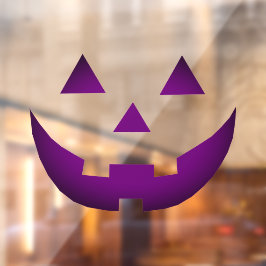 Vinilos Para Cristales Halloween neón morado Jack o lantern asuste divert