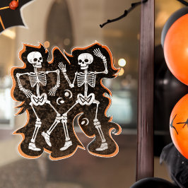 Vinilos Para Cristales Halloween o el día de los esqueletos del baile cal