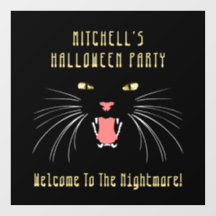 Halloween Party Black Cat Hissing