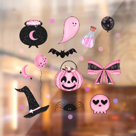 Vinilos Para Cristales Halloween rosa
