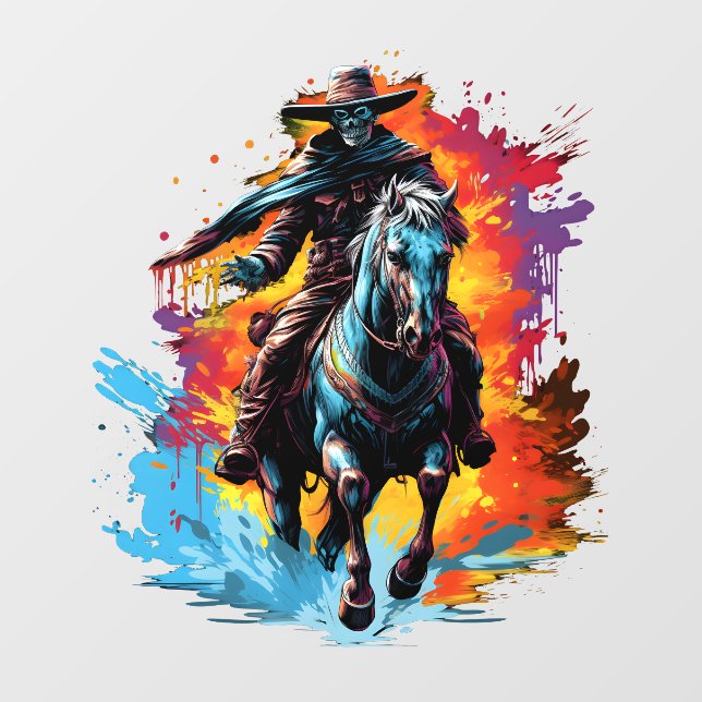 Vinilos Para Cristales Halloween sombrío estilo occidental (Hoja)