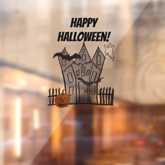 Vinilos Para Cristales Halloween Spooky House Window Cling (Hoja 2)